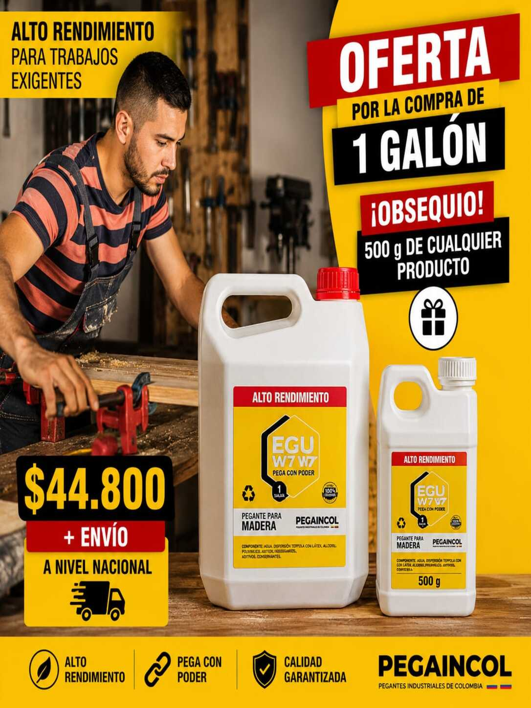 oferta galon pegante egu w7